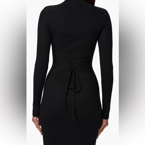 Naked Wardrobe Back Corset Rib Sweater Dress - Picture 10 of 11